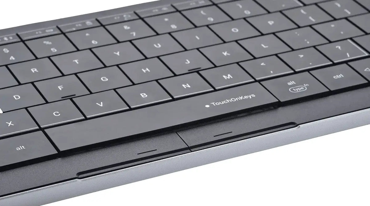Clevetura S (Windows) — Compact Wireless Keyboard with Touch on the Keys - BLACK