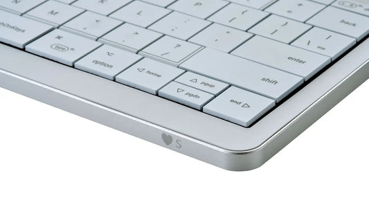 Clevetura S (IOS) - Compact Wireless Keyboard with Touch on the Keys - WHITE