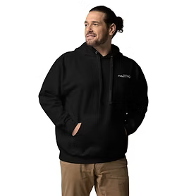 Unisex Hoodie with Mazzzing Logo - Black