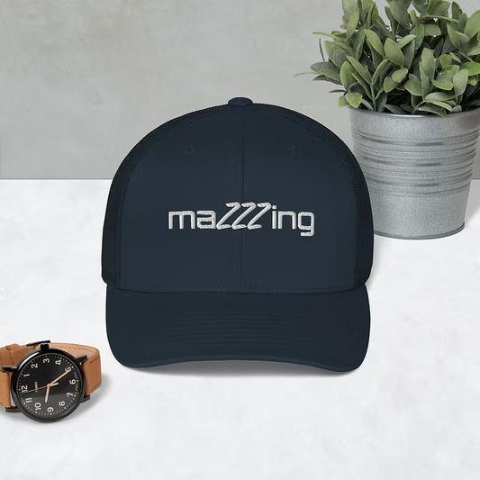 Trucker Hat with Mazzzing Logo - Navy